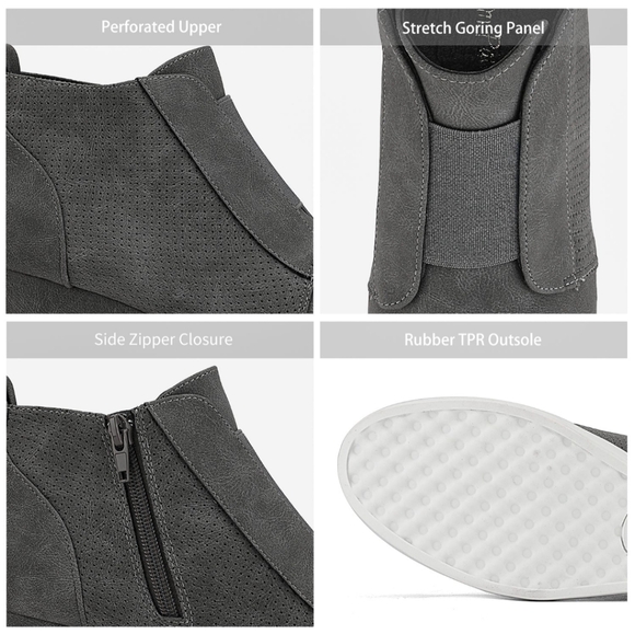 Dream Pairs Platform Wedge Booties Sneakers 7.5 - Picture 7 of 7